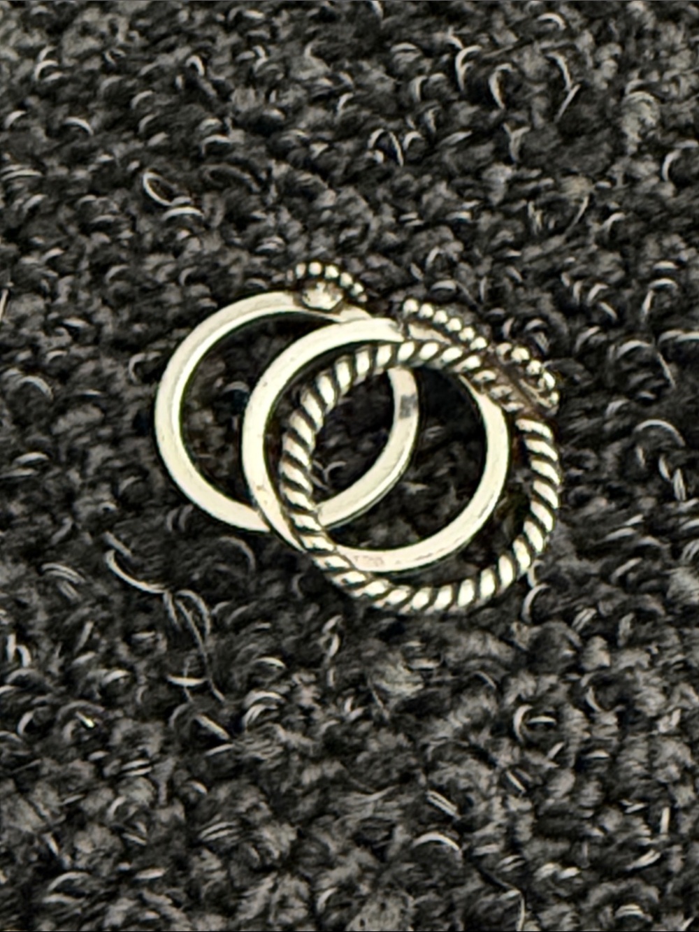 Brighton Silver-Tone Stackable Rope and Textured Ring Set - Picture 3 of 4